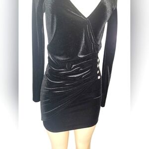 Forever 21 Elegant Black Ruched Dress